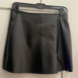 Faux leather skirt